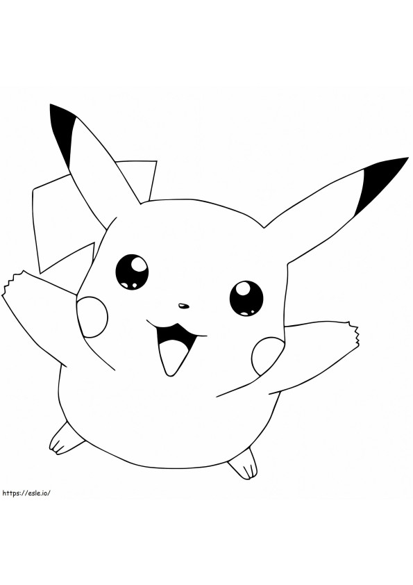 Coloriage Pikachu simple à imprimer dessin