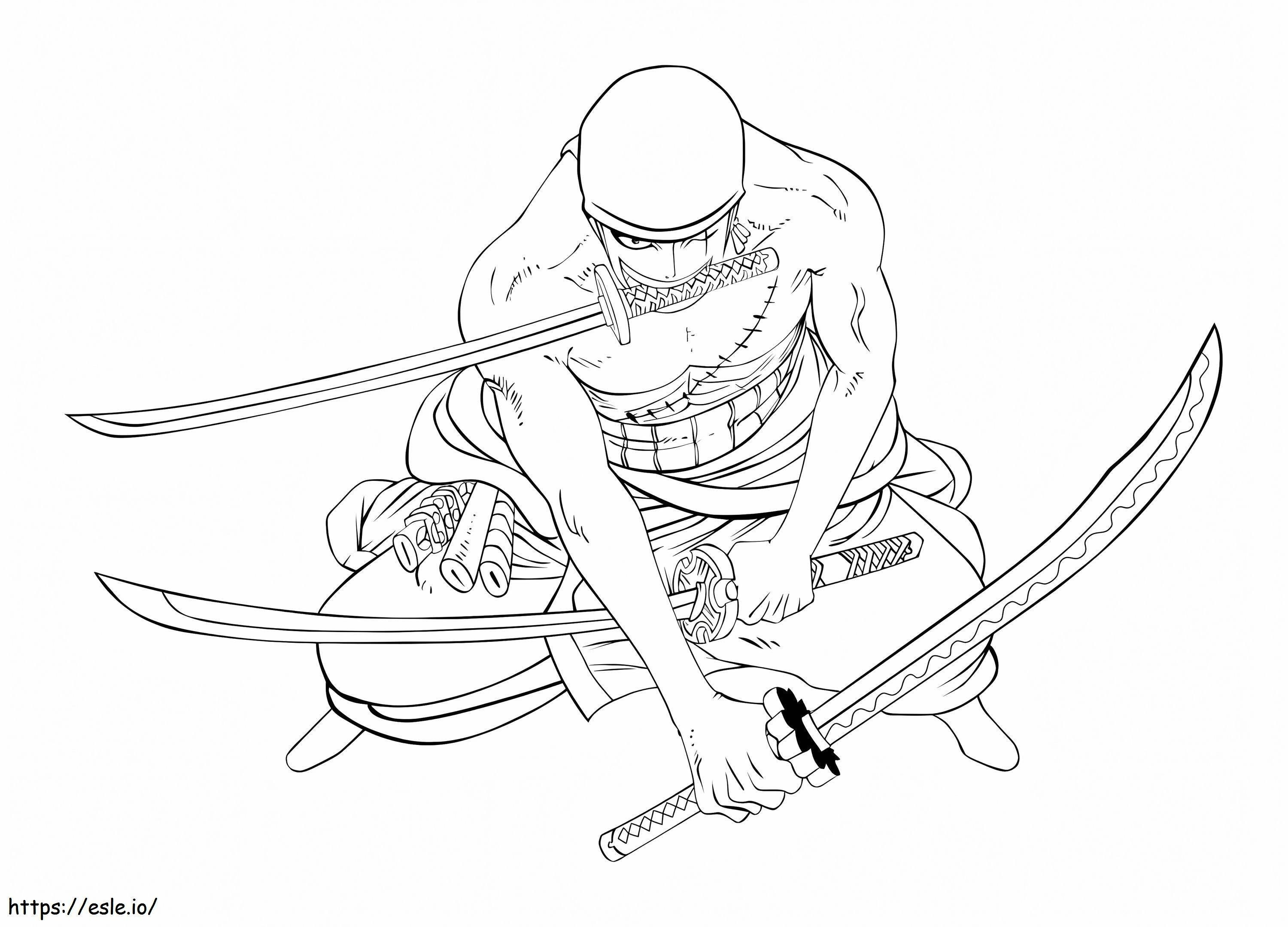 Zoro három kardja kifestő