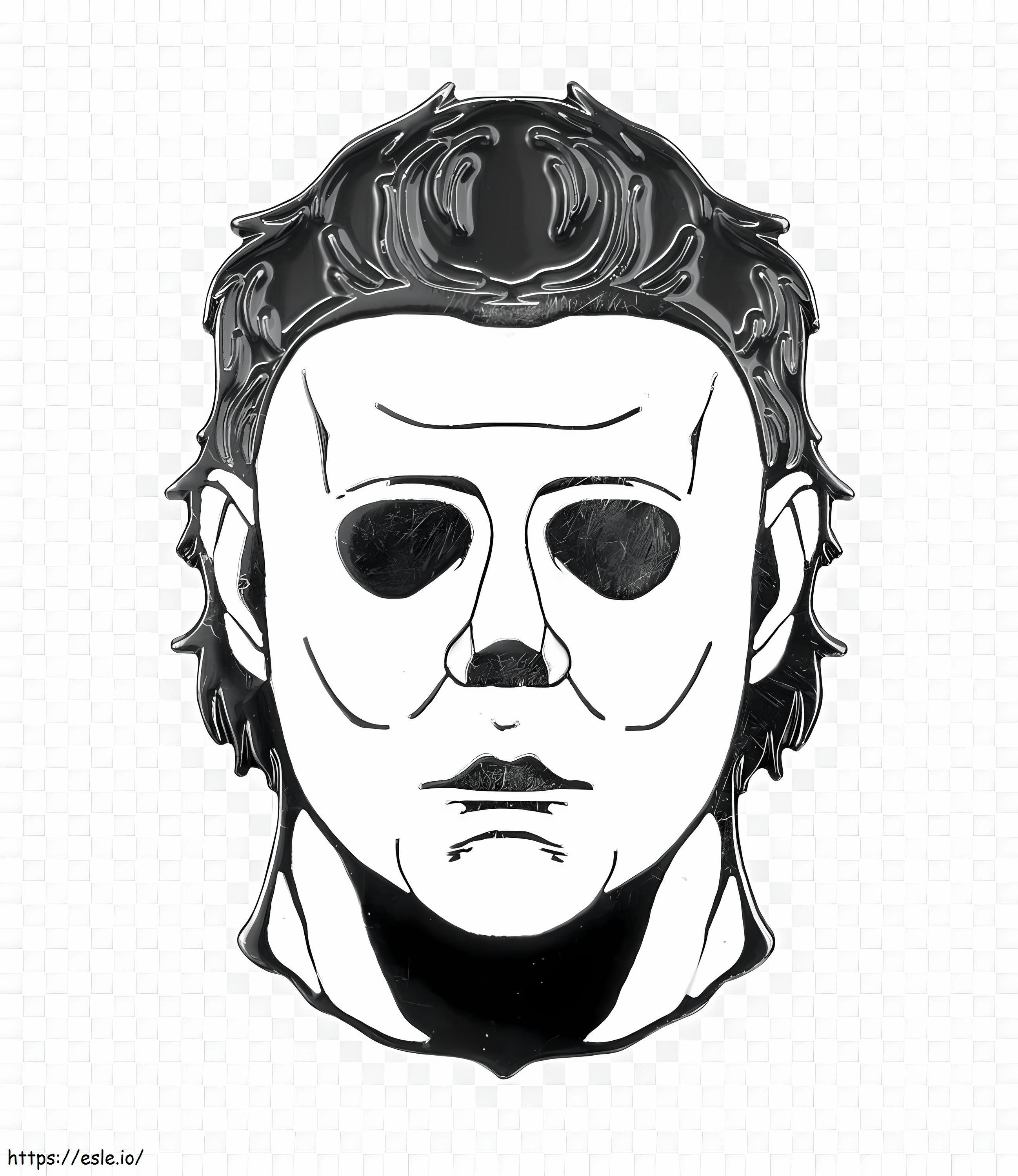 Máscara de Michael Myers para colorir