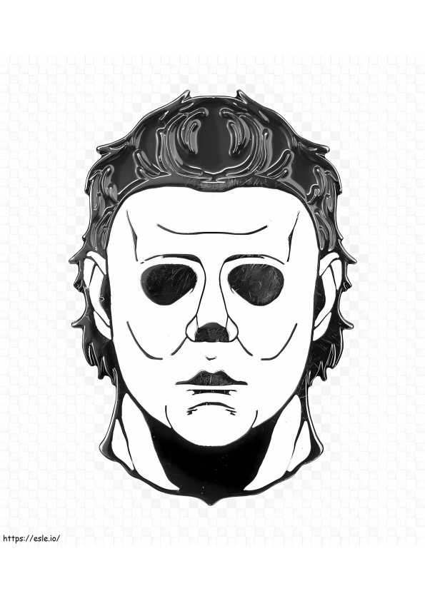 Maschera di Michael Myers da colorare