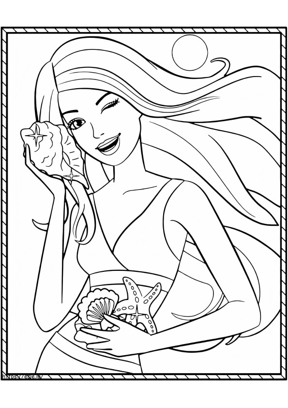 Barbie Looks Cool coloring page