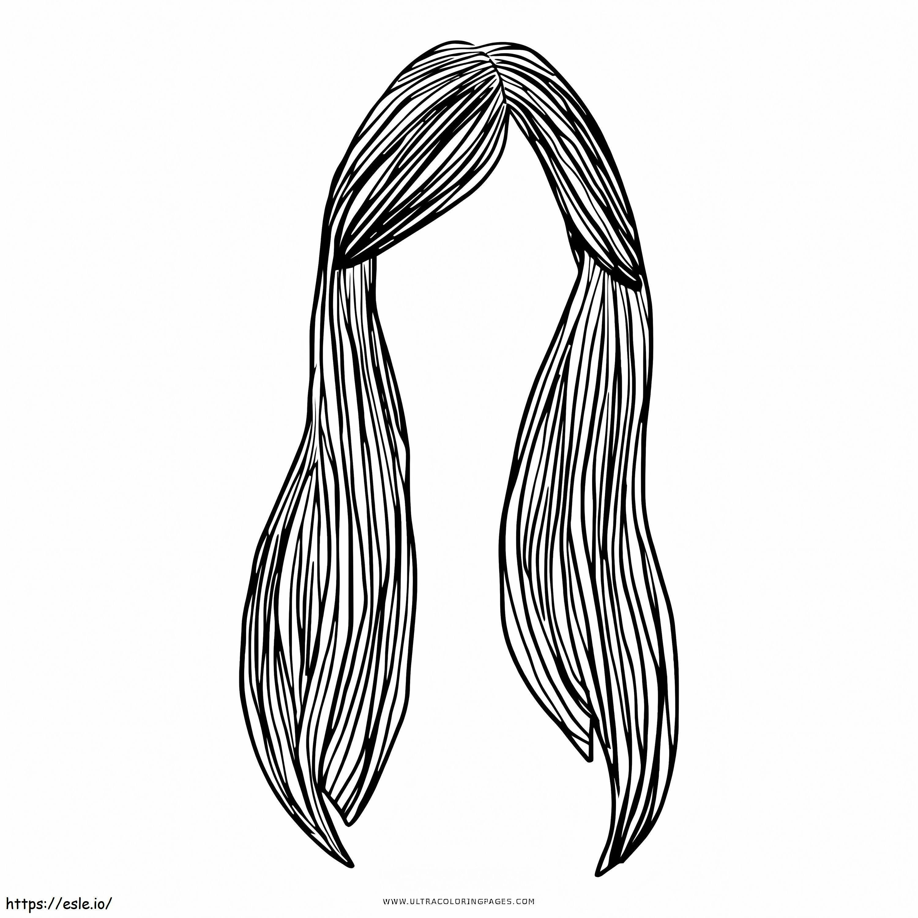 Długie włosy 4 kolorowanka