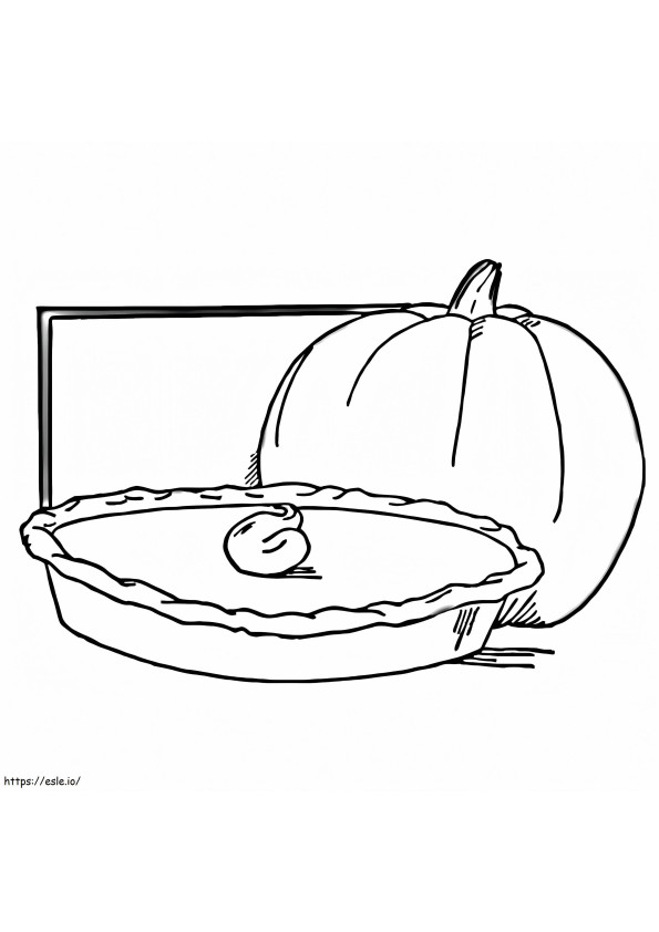 Printable Pumpkin Pie coloring page