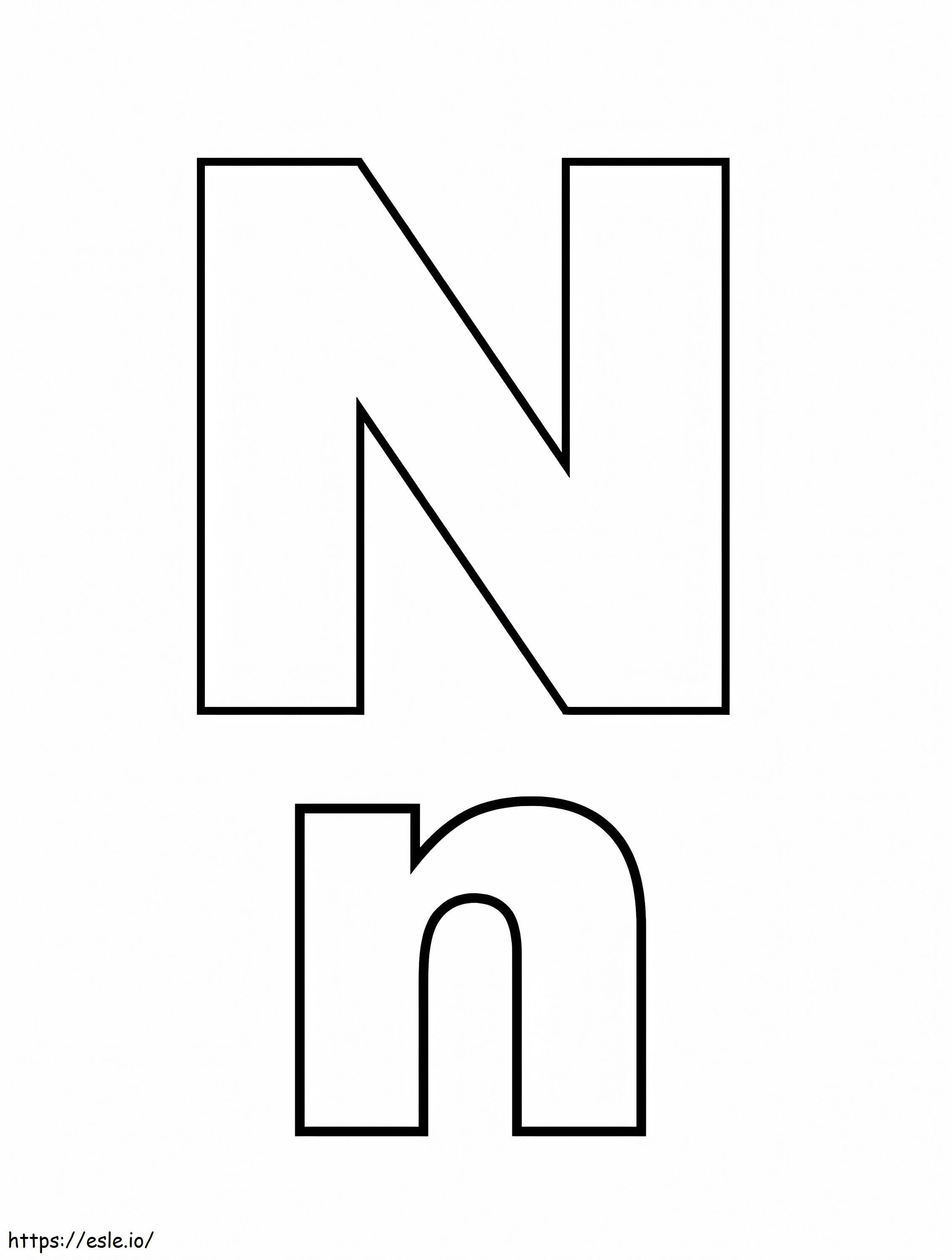 Letter N 6 coloring page