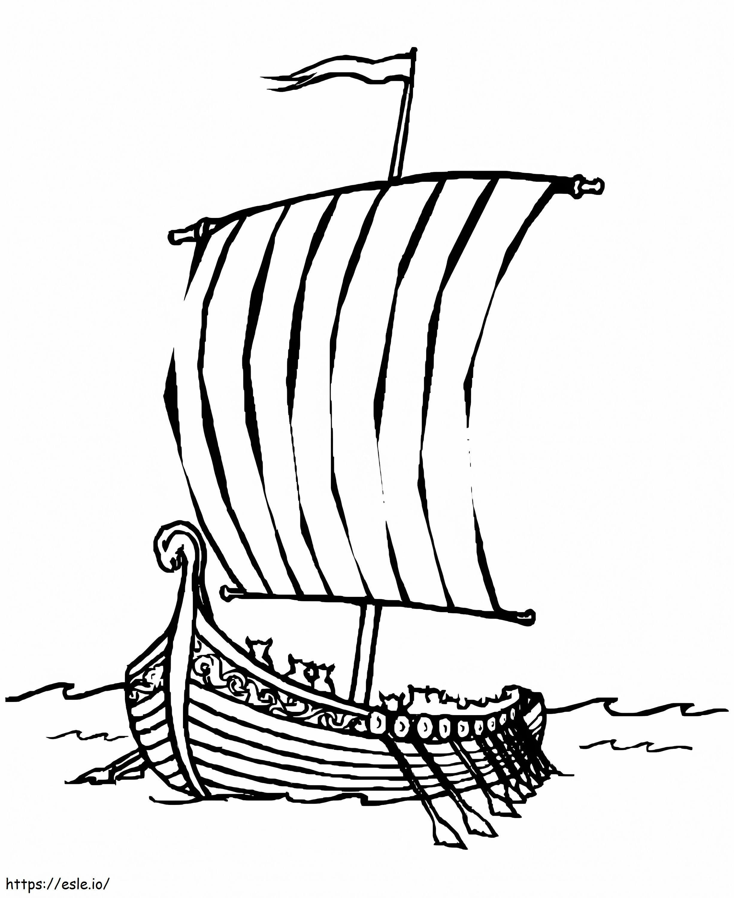 Viking Boat coloring page