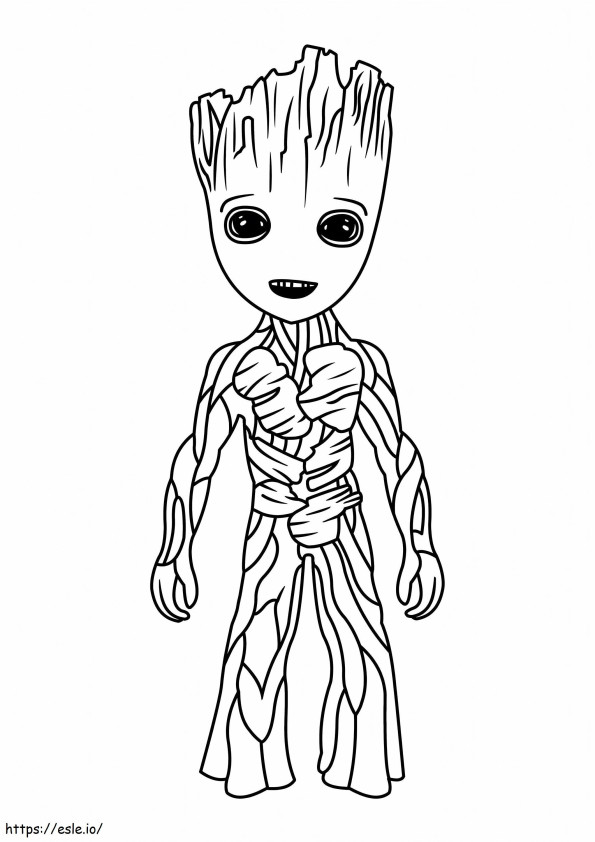 Little Groot coloring page