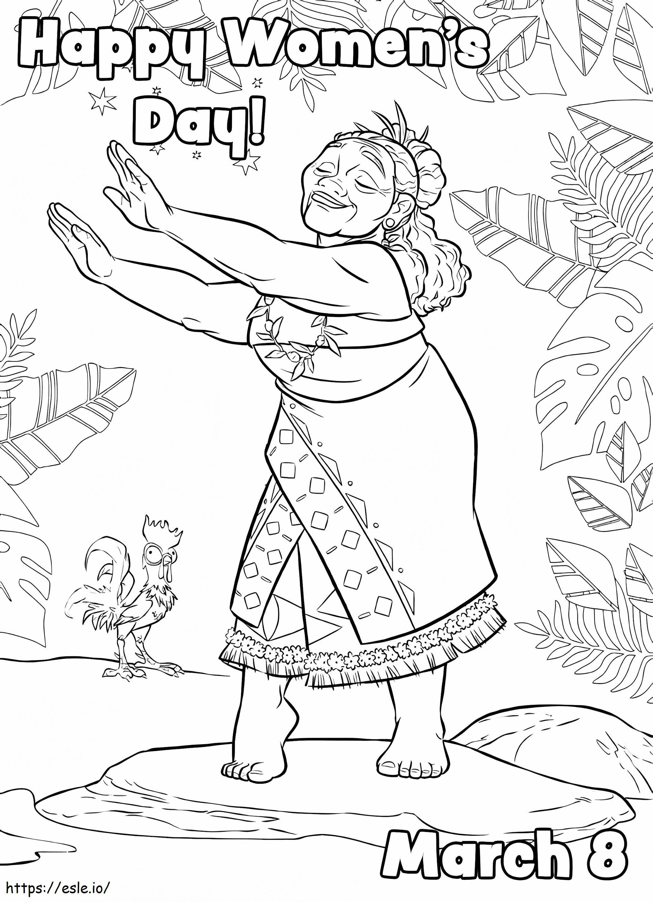 Happy Womens Day coloring page