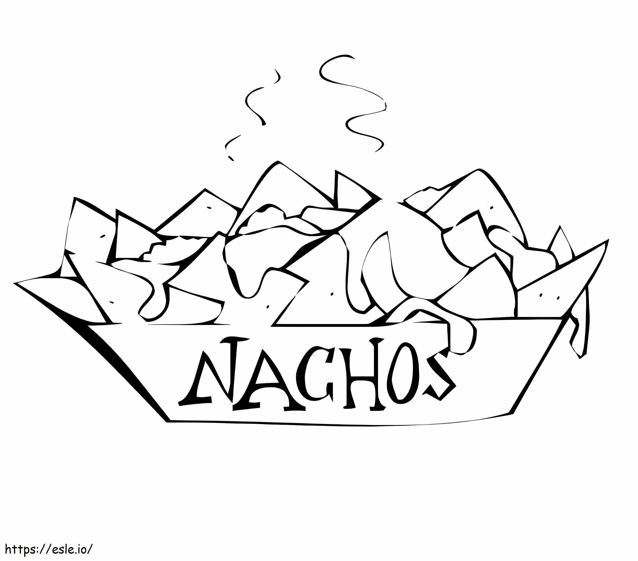 Mexican Nachos coloring page
