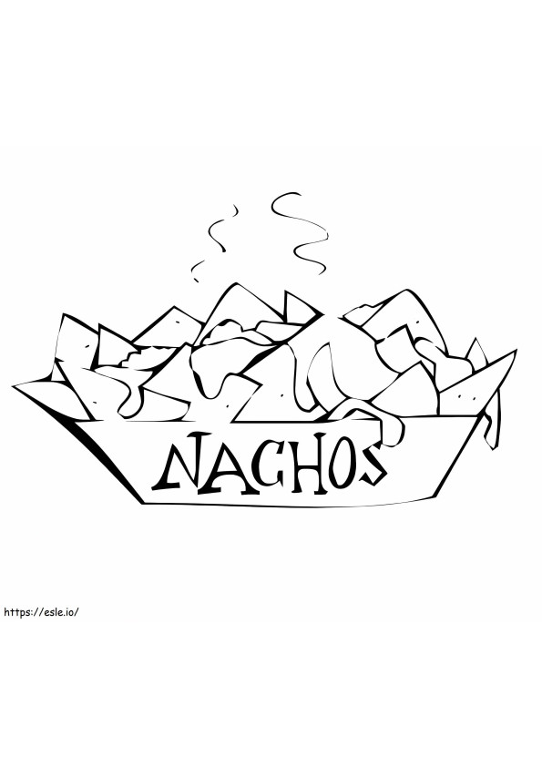 Meksikon nachot värityskuva