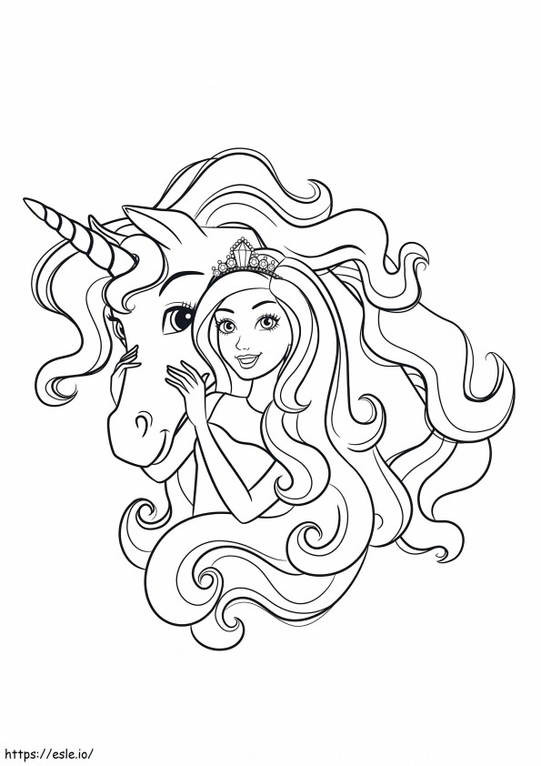 Barbie And The Winged Unicorn coloring page