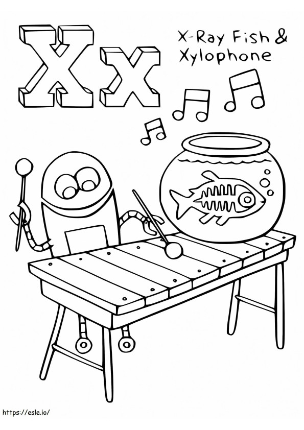 StoryBots Letter X coloring page