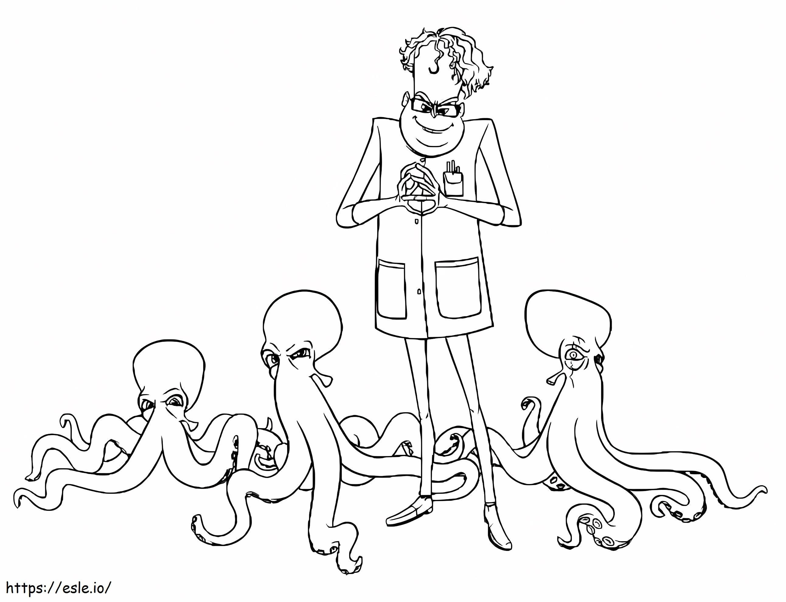 Dr. Octavius From Penguins Of Madagascar coloring page