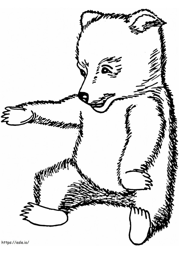 Brown Bear Cub coloring page
