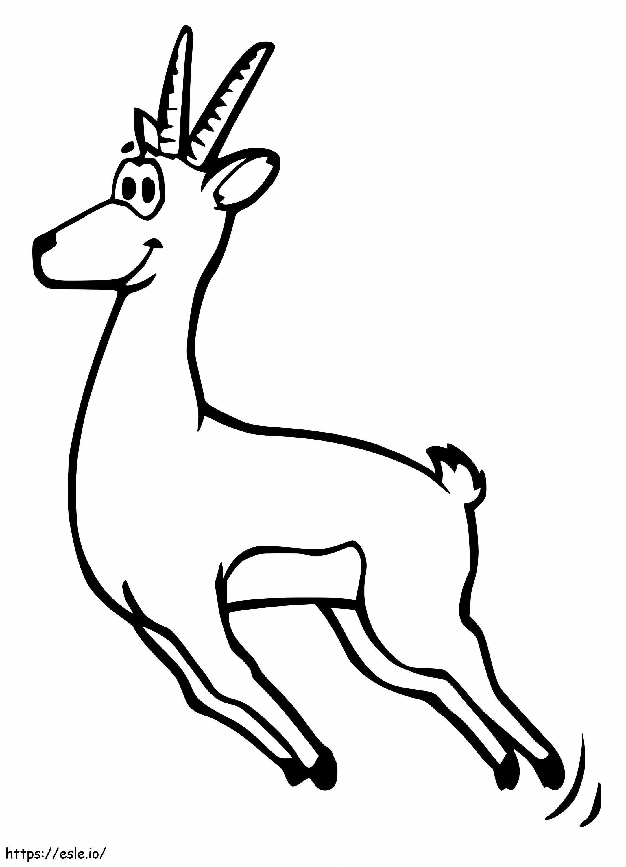 Coloriage Gazelle mignonne à imprimer dessin