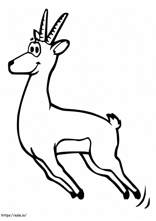 Coloriage Gazelle mignonne à imprimer dessin