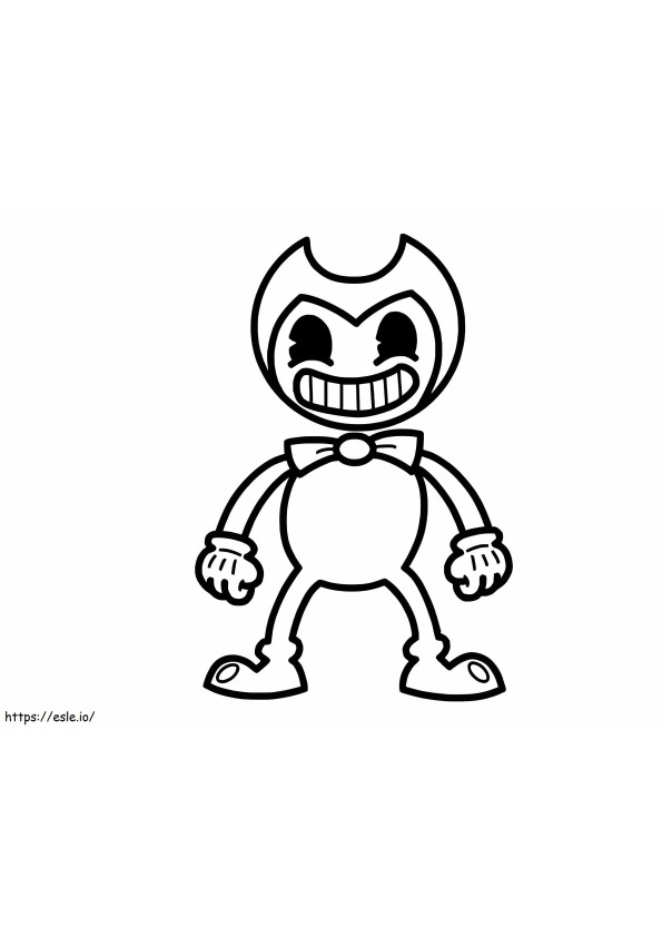 Funny Bendy coloring page