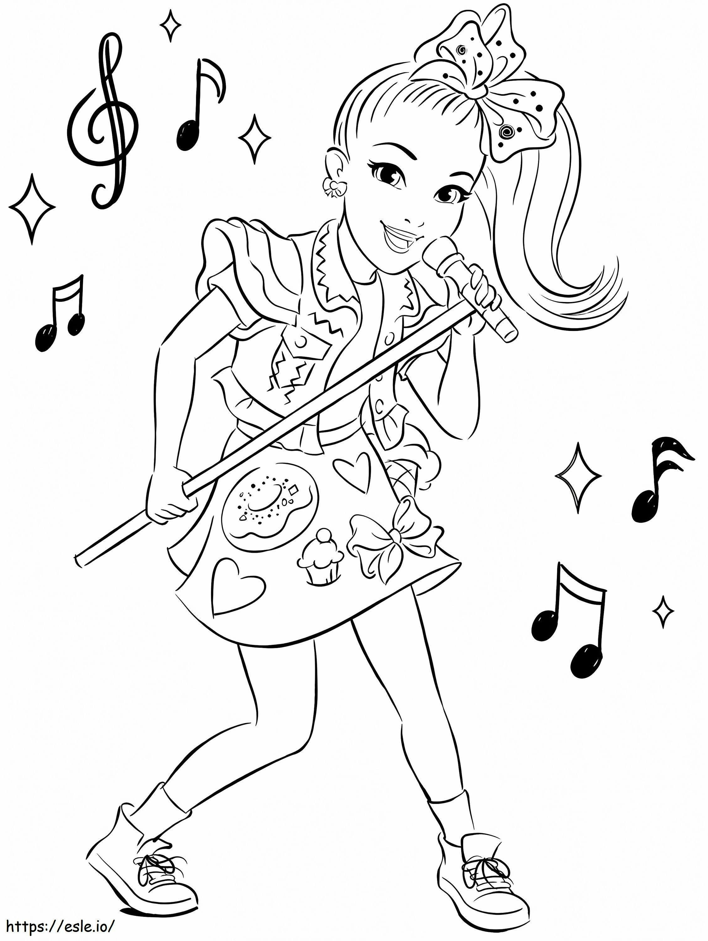 Jojo Siwa Singing coloring page