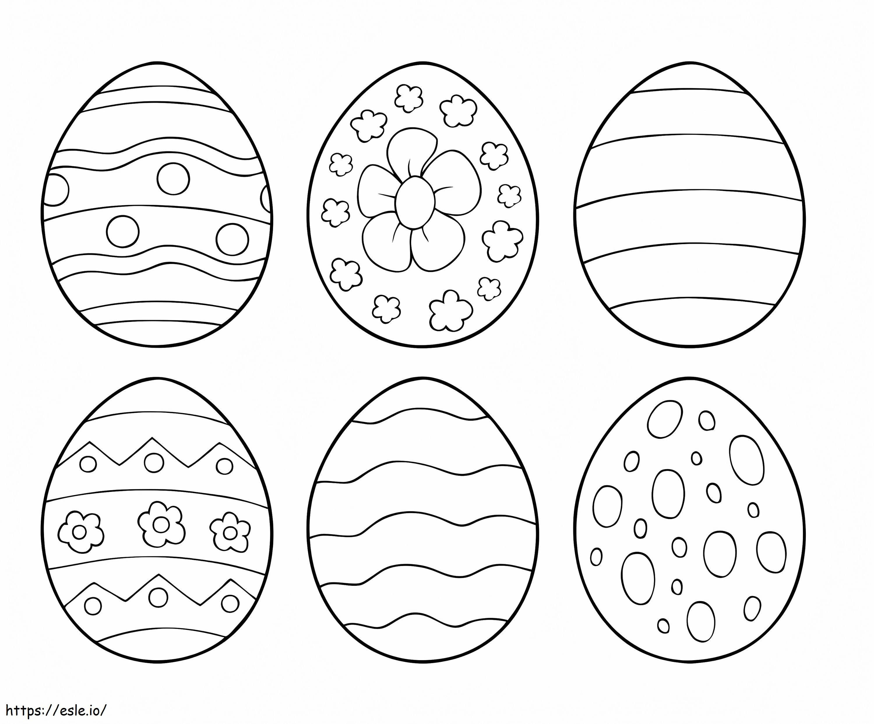 Ovos de Páscoa 2 para colorir