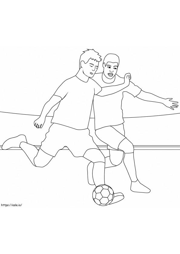 Coloriage Joueurs de football à imprimer dessin