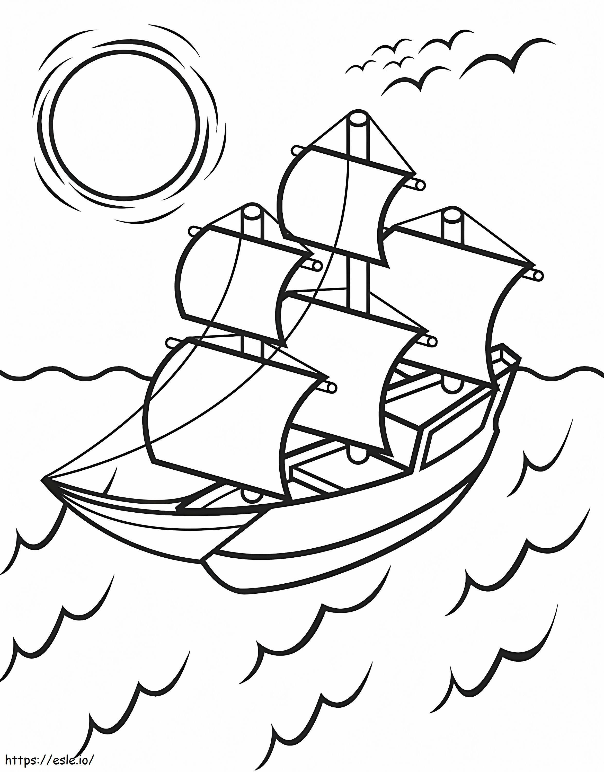 Mayflower grátis para colorir