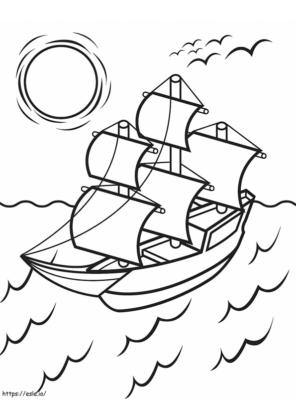 Free Mayflower coloring page