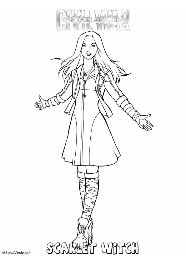 Fresh Scarlet Witch coloring page