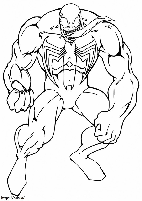 Venom Spider-Man de colorat
