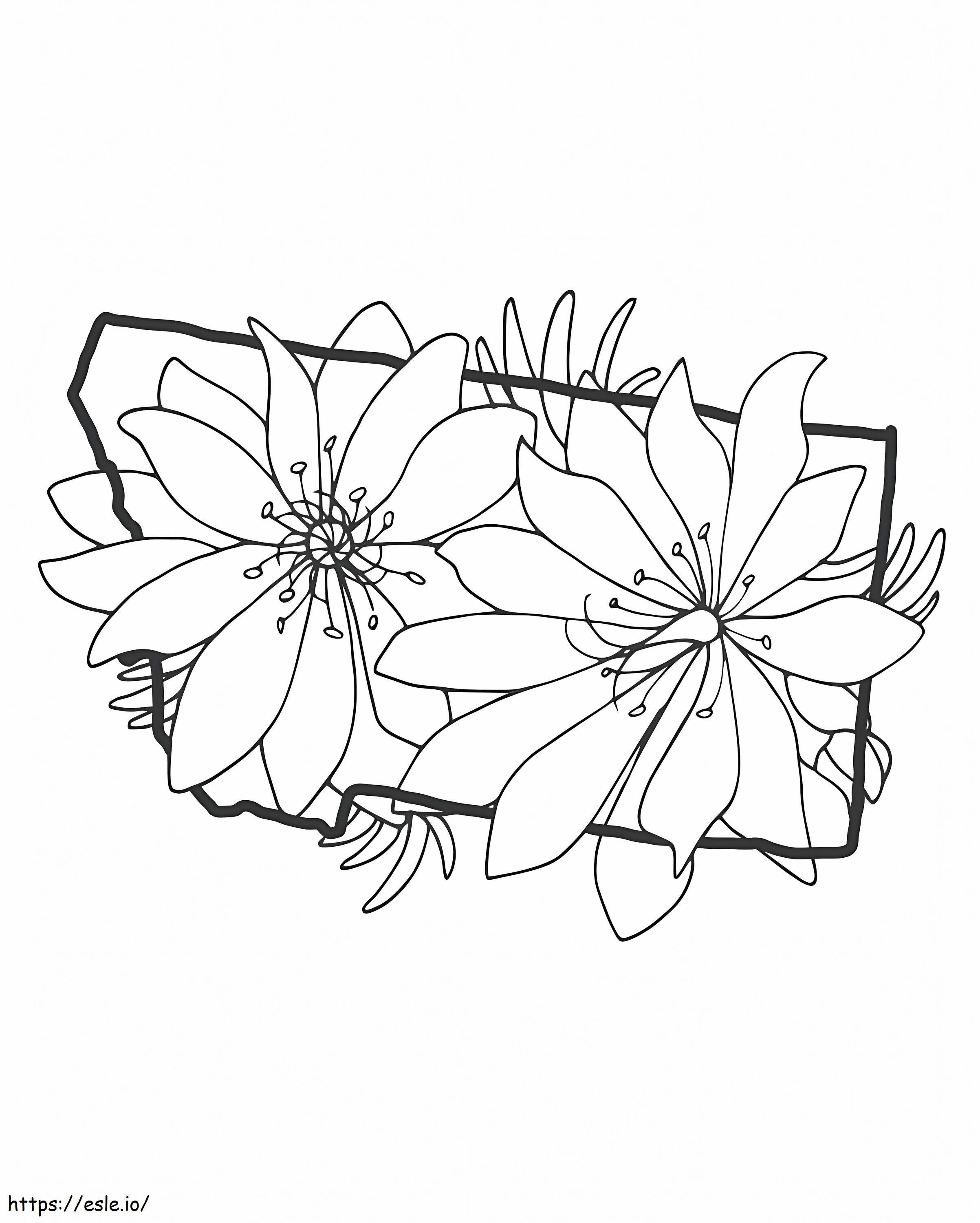 Coloriage Esthétique des fleurs à imprimer dessin