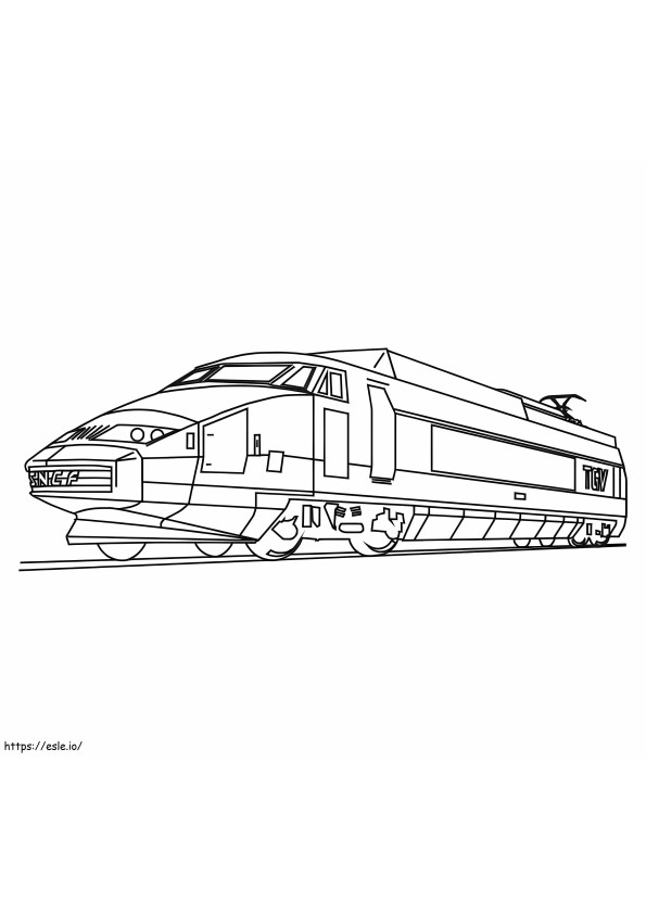 Train To Print coloring page