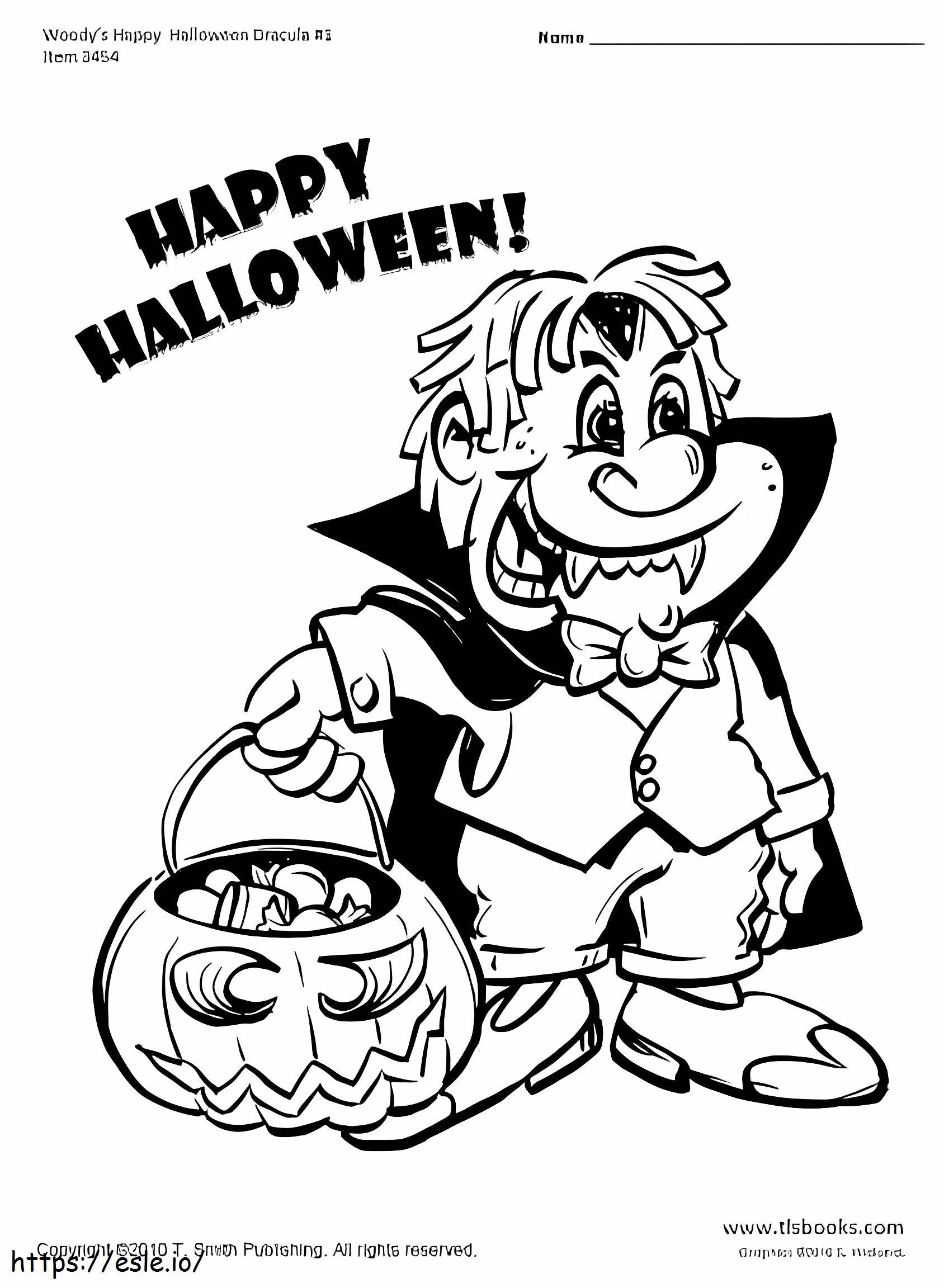 Woody Costume With Dracula coloring page