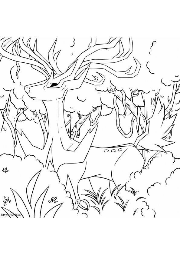Awesome Xerneas coloring page