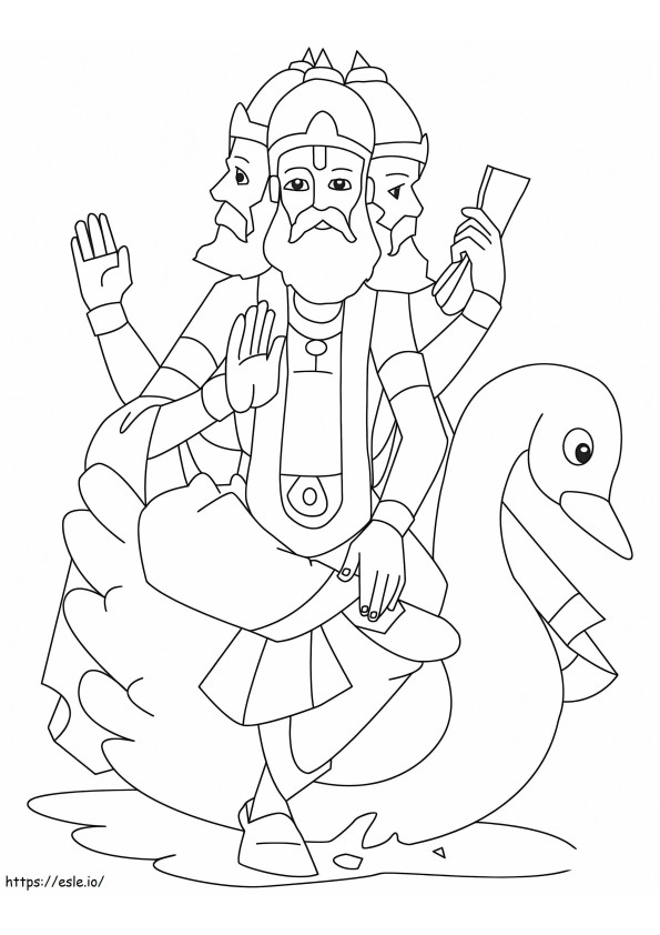 Coloriage Seigneur Brahma à imprimer dessin