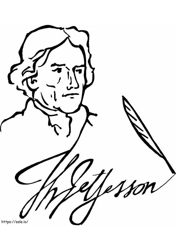 Ilmainen tulostettava Thomas Jefferson värityskuva