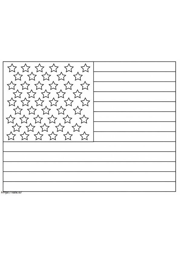 Bandeira grátis dos Estados Unidos para colorir