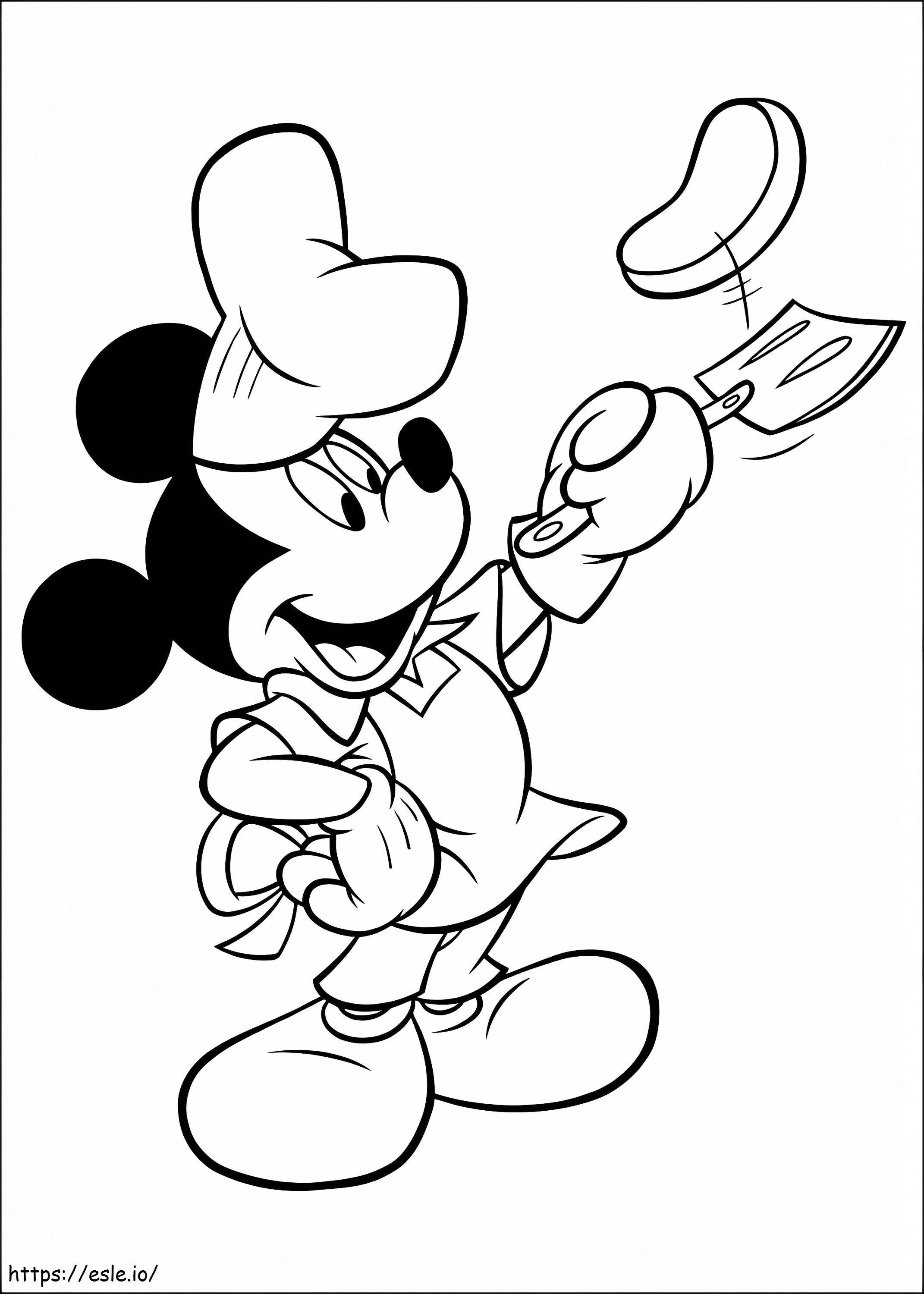 Mickey de chef-kok kleurplaat kleurplaat