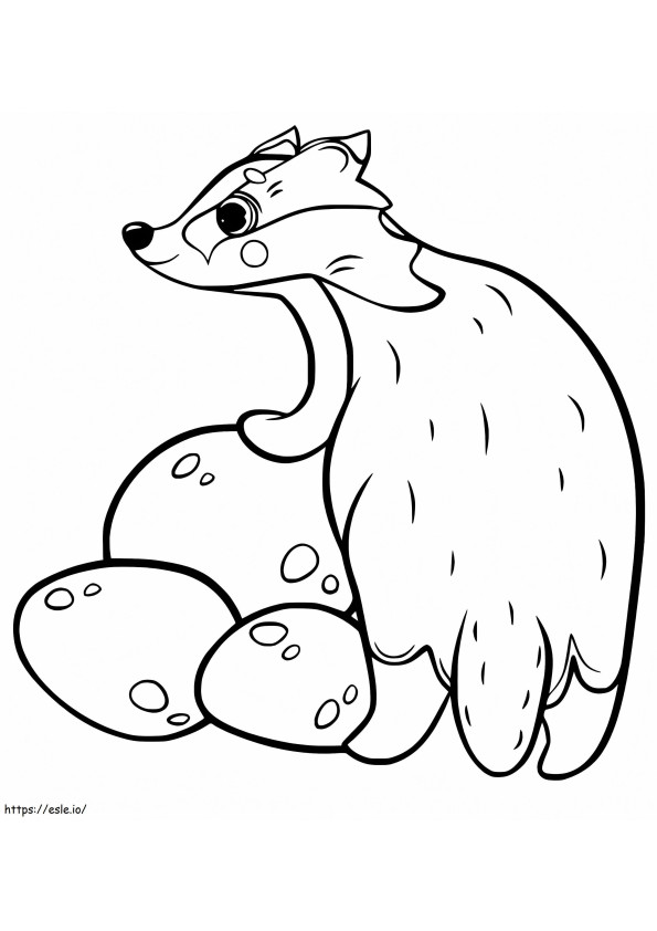 Badger And Eggs coloring page