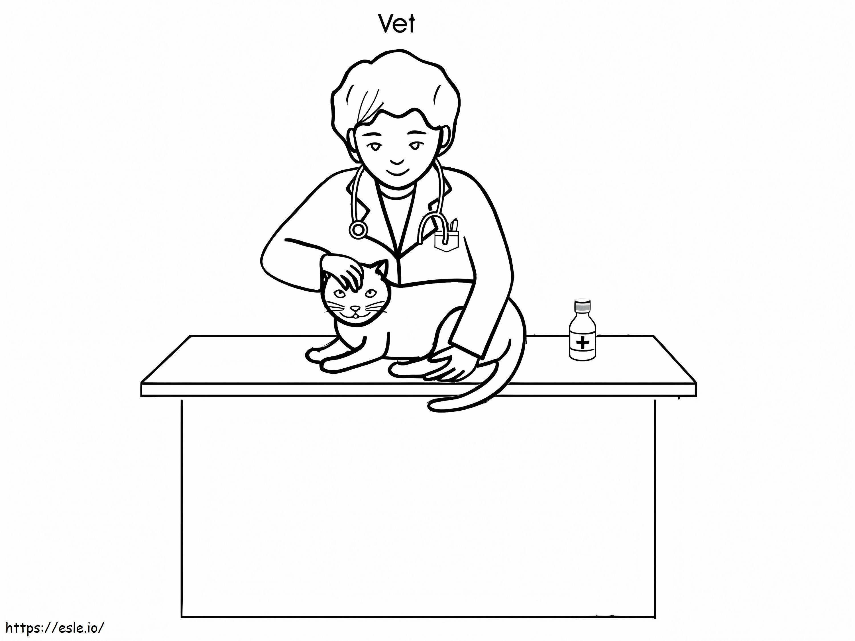Vet coloring page