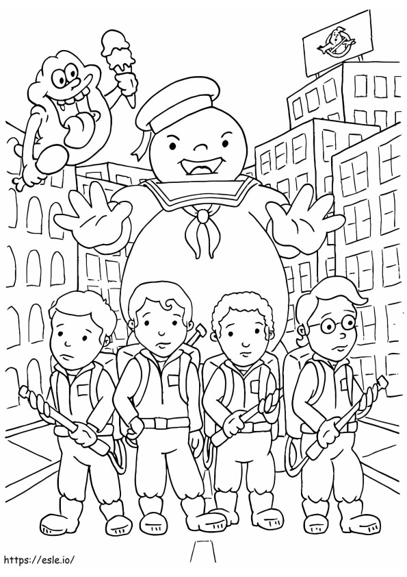Ghostbusters And Friends coloring page