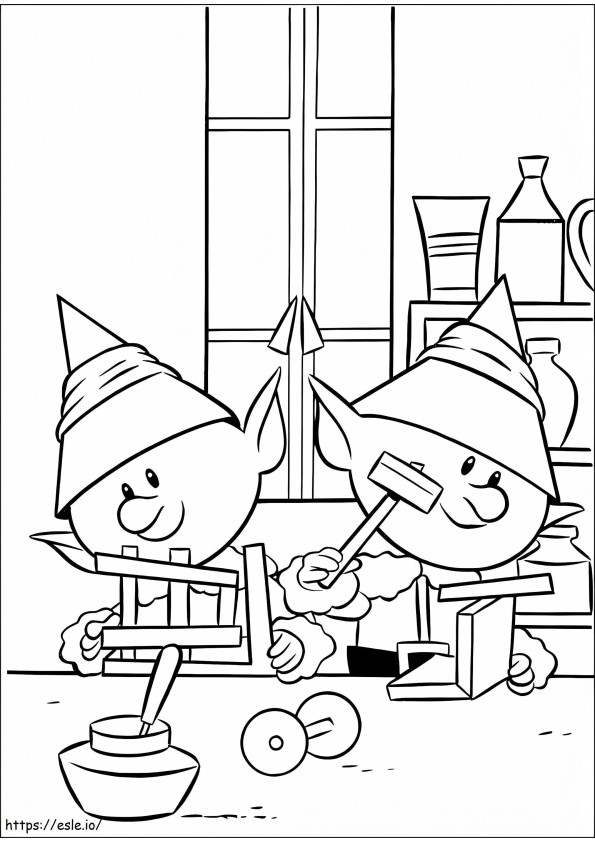 Elves From Rudolph 4 coloring page