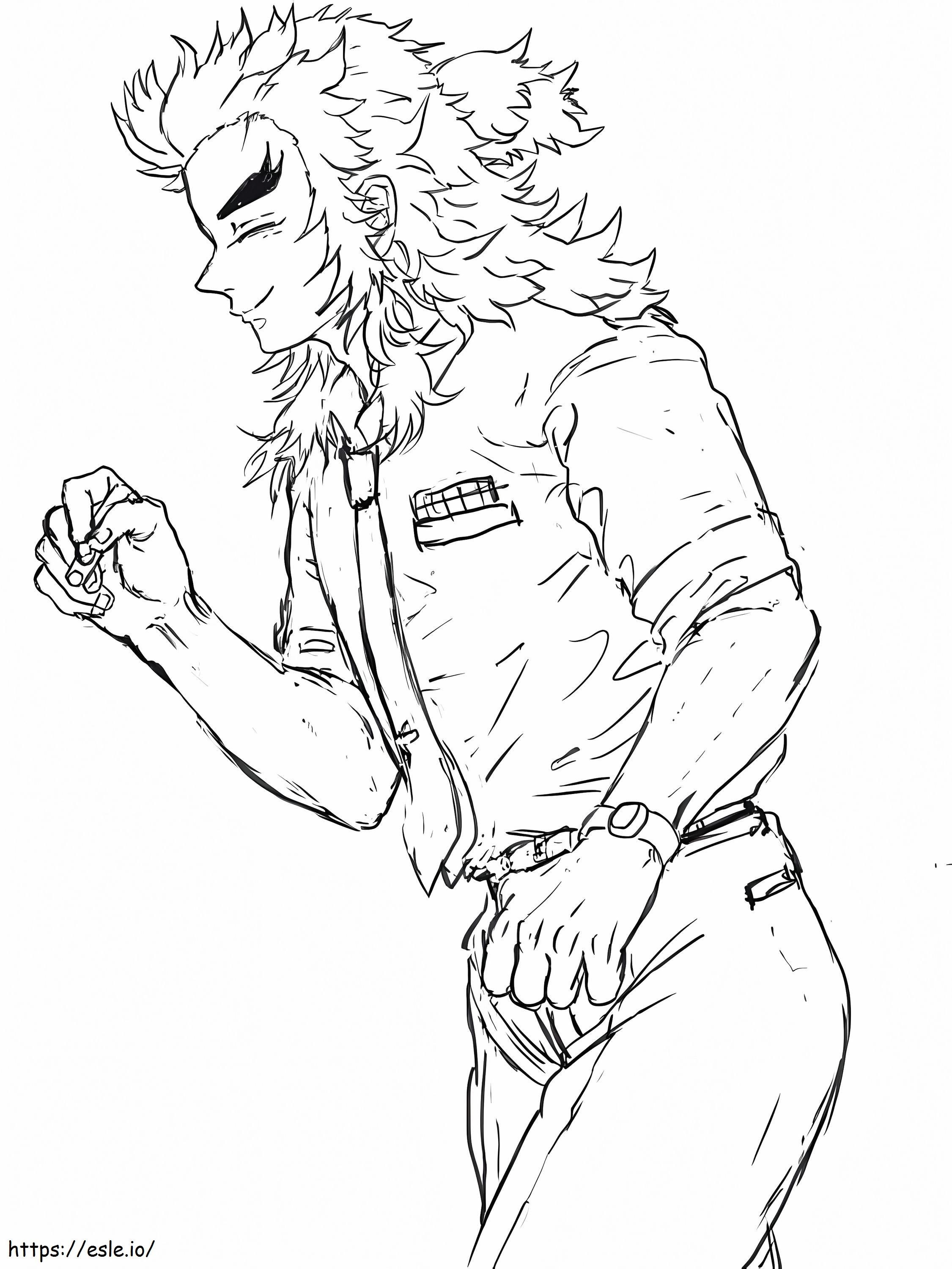 Kyojuro Rengoku yang ramah Gambar Mewarnai