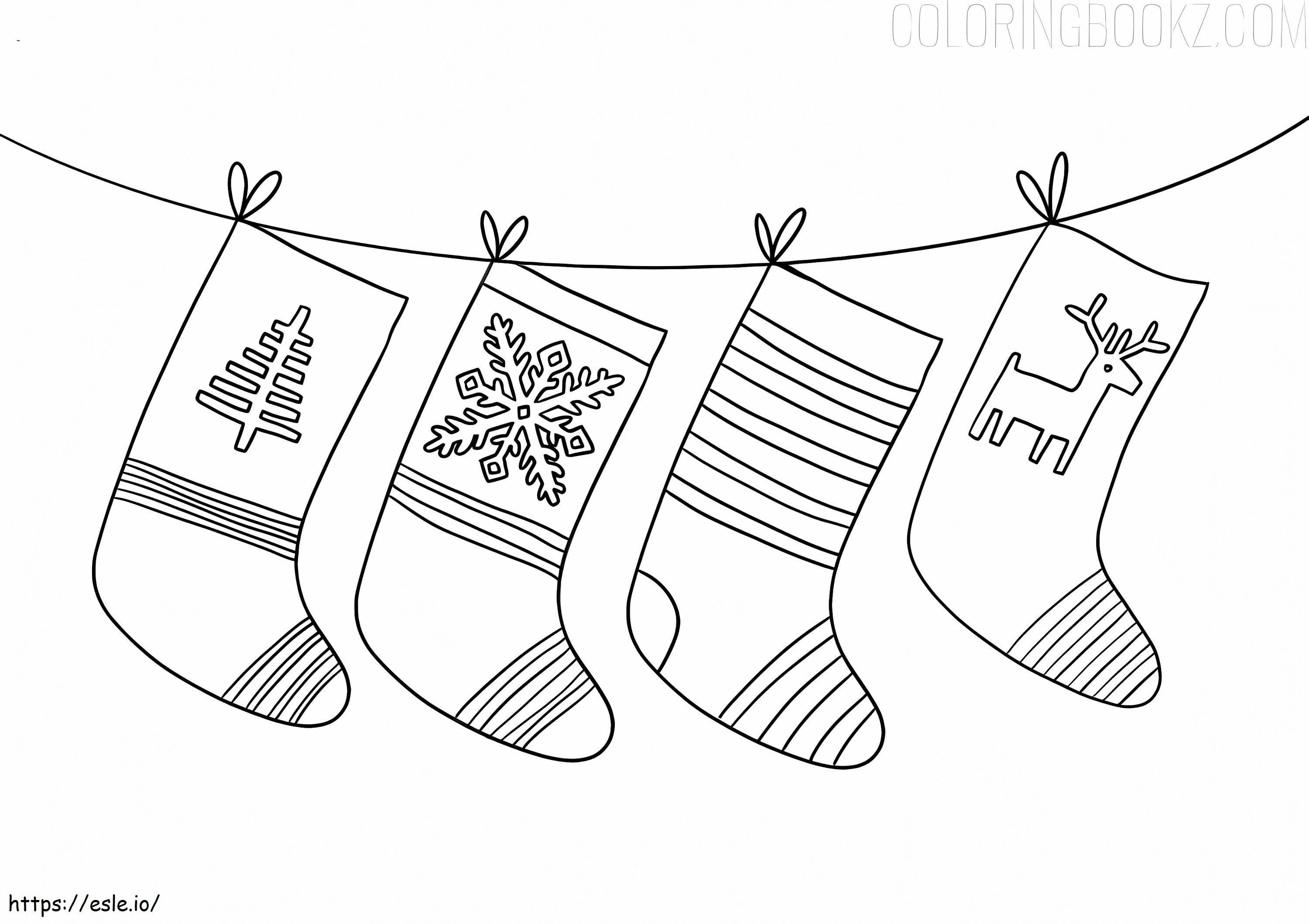 Noel Çorabı 24 boyama