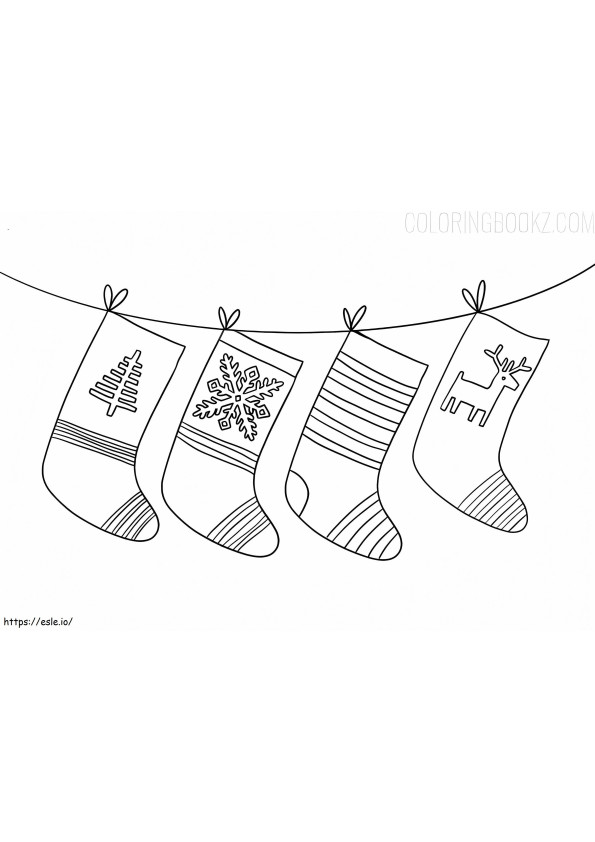 Ciorapi de Crăciun 24 de colorat