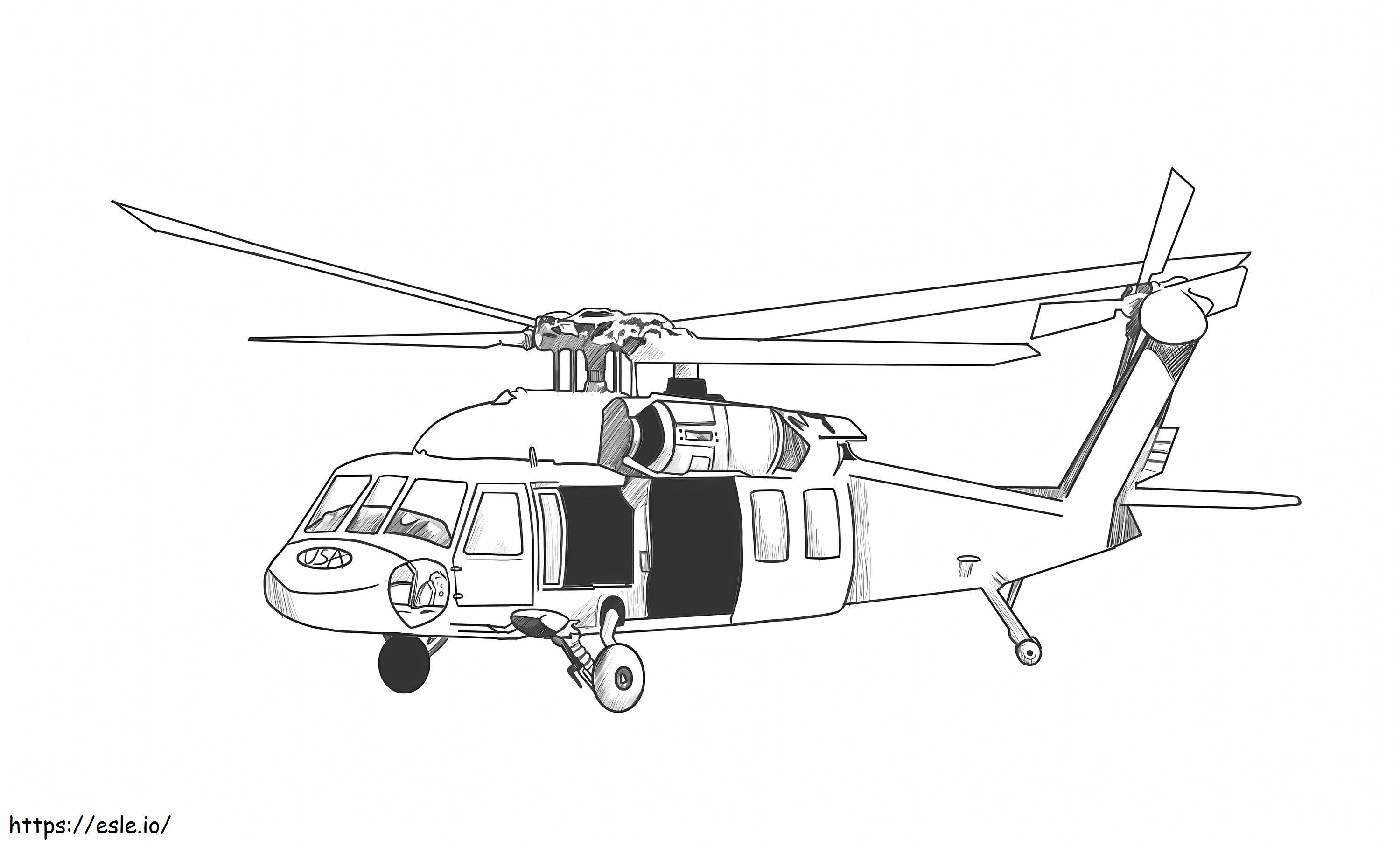 Helikopter do wydrukowania kolorowanka