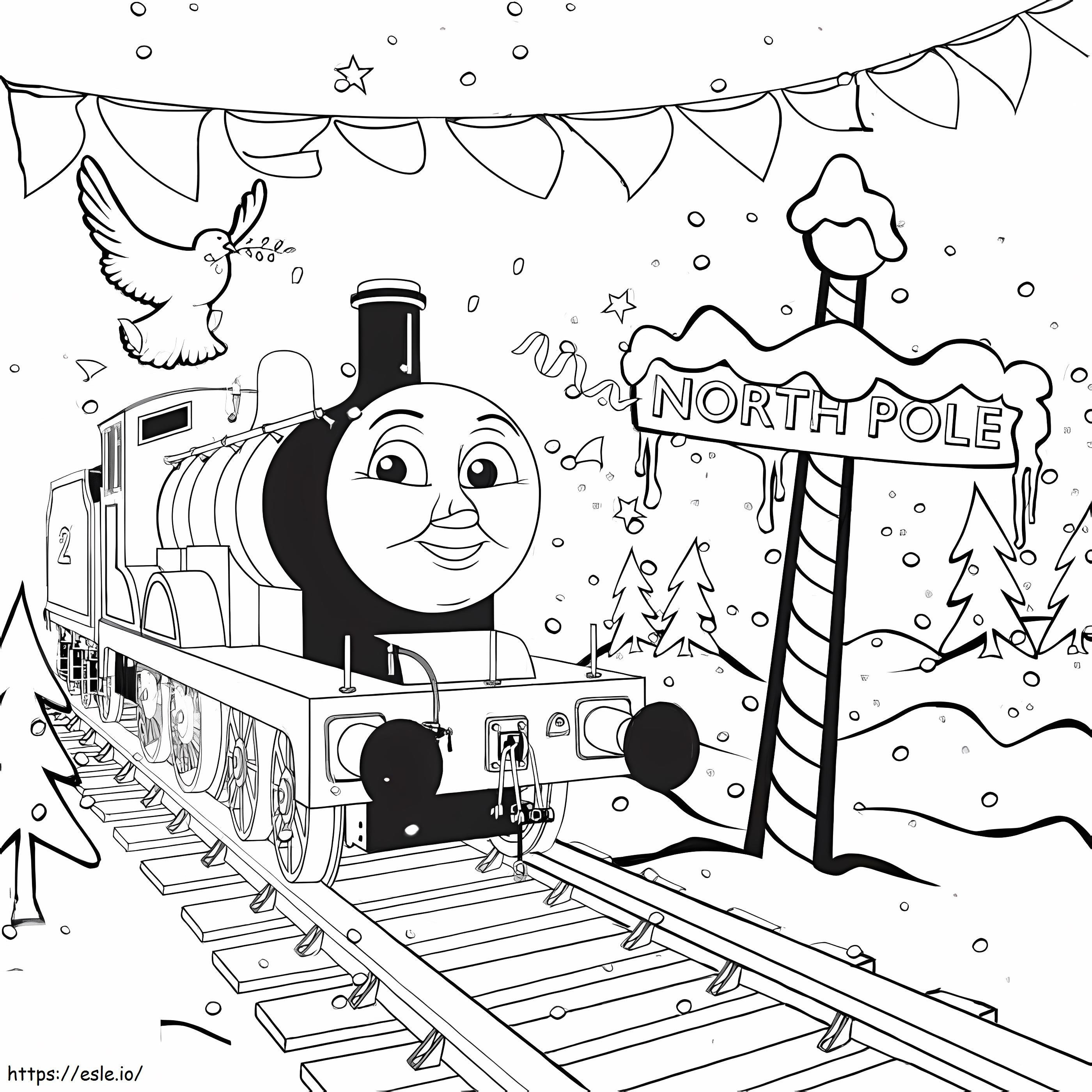 Thomas The Winter Train coloring page