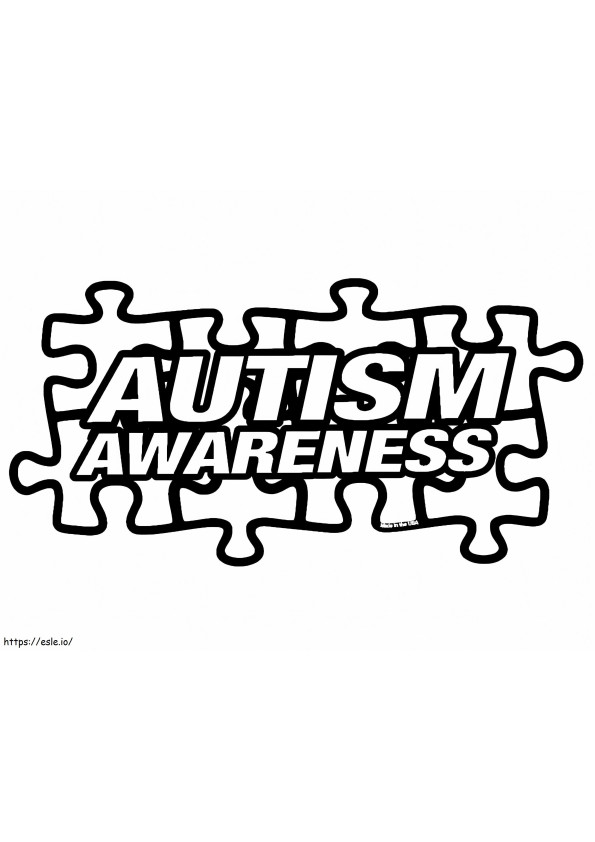 Gratis autismebewustzijn kleurplaat