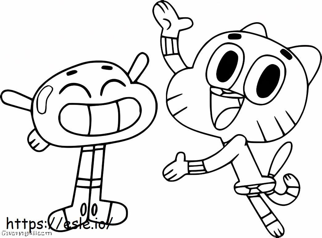 Darwin And Gumball Funny coloring page