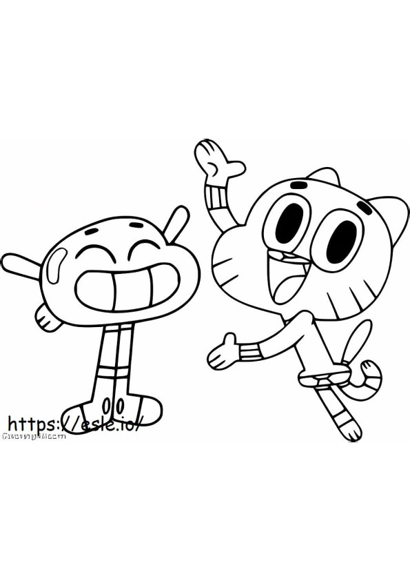 Darwin And Gumball Funny coloring page