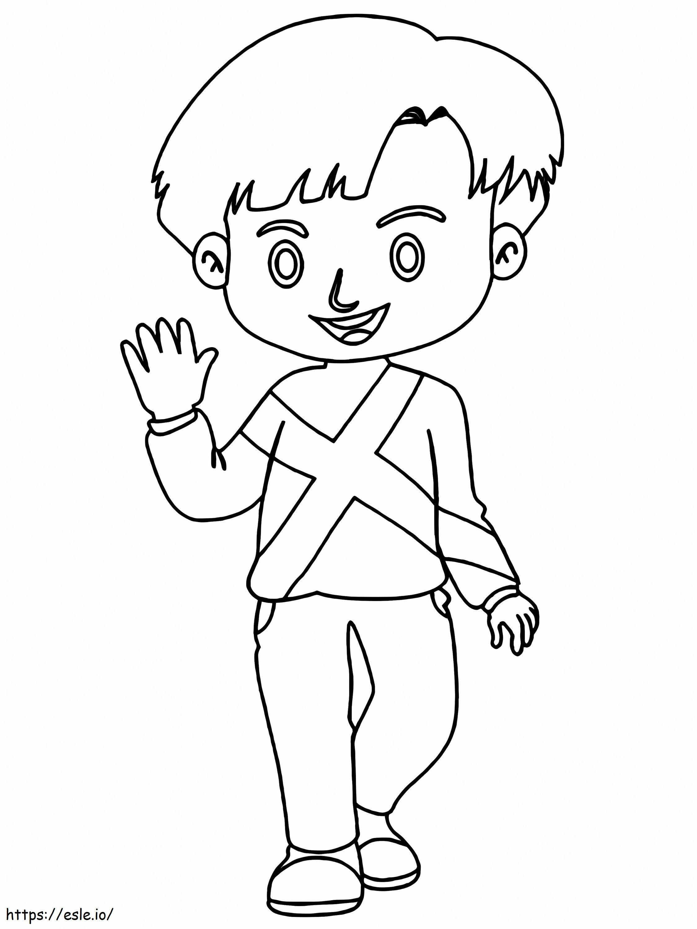 Finnish Boy coloring page