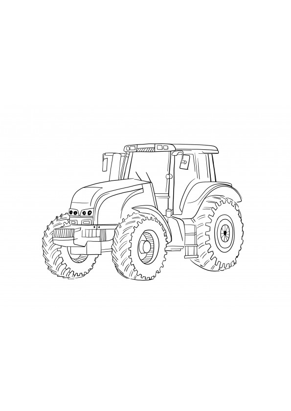 Big tractor to print-color-download image for free