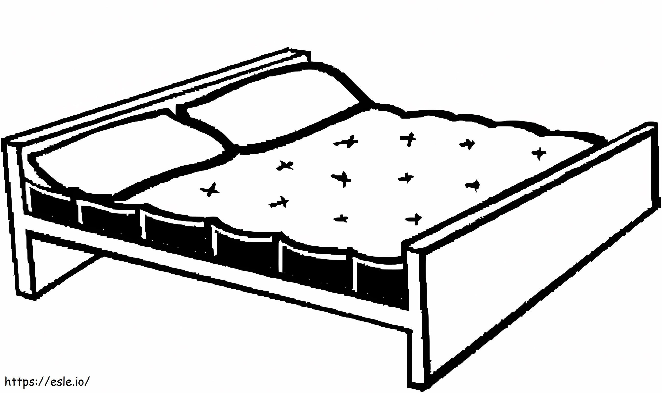 A Bed coloring page
